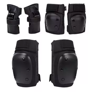 Cycling Knee Pads for Adults and Prevents Protects and Kick and Includes a Storage Available in Black and Sizes and M 6-Piece Kids, Injuries, Wrists, чёрный
