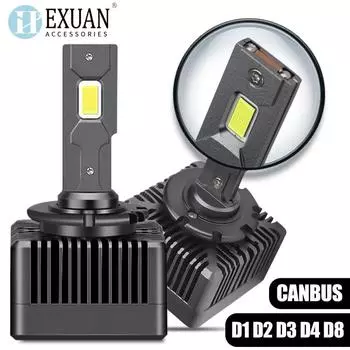 D3S D1S Светодиодные фары D2S D4S D5S D8S Turbo LED 30000LM Чип CSP 6000K Белый Ярче 110 Вт Canbus