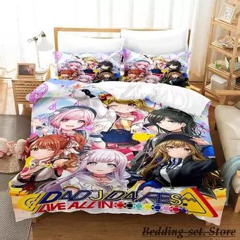 D4DJ All Mix Bedding Set Single Twin Full Queen King Size Bed Set Adult Kid Bedroom Duvetcover Sets Anime Parure de lit Bed 70x133cm 2pcs