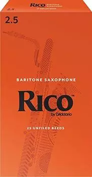 D Addario Woodwinds - трости для баритон-саксофона Rico - RLA2525 - прочность 2,5, упаковка 25 шт.