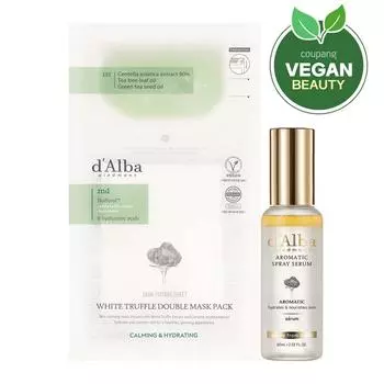 d Alba White Truffle First Aromatic Spray Serum 60 мл + Double Mask Pack Set, 30 мл, 1 набор