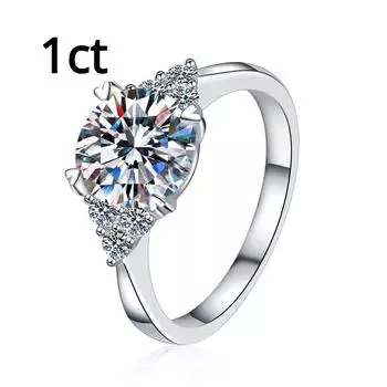 D цвет 1/2CT кольцо с муассанитом обручальное кольцо с бриллиантом обручальное кольцо подарок для подруги кольцо из стерлингового серебра s925 со снежинкой 9