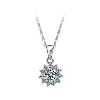 D Цвет 1ct 2ct Муассанит Ожерелье Стерлингового Серебра 14 К Белое Золото Покрытием GRA VVS1 Муассанит Ожерелья Ювелирные Изделия Для Женщин Девушка 2ct moissanite