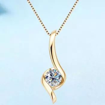 D Цвет 1CT S925 Серебро Муассанит Ожерелье для Женщин Алмазная Ключичная Цепочка Свадебные GRA Очаровательные Ювелирные Изделия