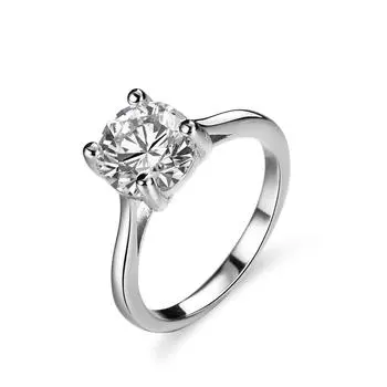 D цвет 3ct муассанит бриллиантовое кольцо женское серебряное кольцо классическое кольцо с четырьмя зубцами обручальное кольцо обручальное кольцо подарок для подруги 9