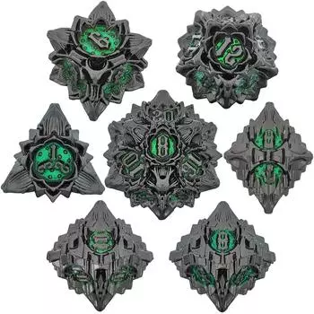 D&D DND игральные кости 7 шт./компл. многогранные TRPG настольные игры кубики аксессуар COC ролевые игры драконы D20 D12 D10 D8 D6 D4