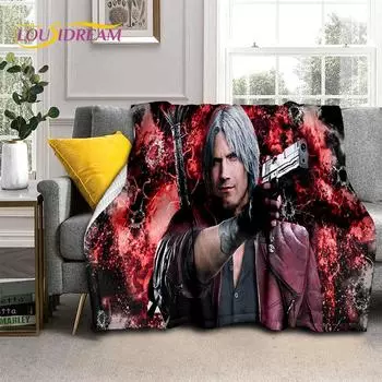D-Devil May Cry Games DMC Gamer HD Blanket, мягкое одеяло для дома, спальни, кровати, дивана, пикника, путешествия, офиса, покрывало, одеяло для детей 30x40in