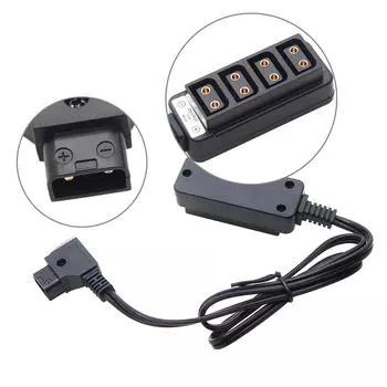 D-Tap Male To 4-Port D-Tap Female Распределитель питания камеры DTAP Fourway Splitter для аккумулятора Anton V-mount