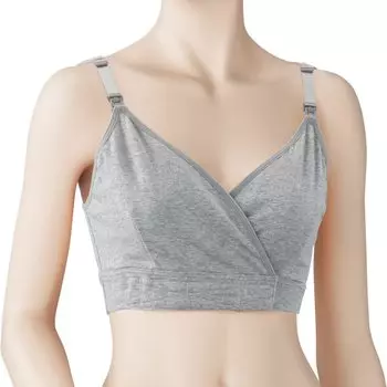 dacco Nursing Half Half 1 Gray 85213 Top, Mom-friendly Top, Piece, M-L