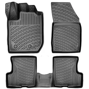 Dacia Duster 4x2 (After 2023) High-Quality and Durable Rubber Car Floor Mats - Odorless, Non-Slip, Long-Lasting