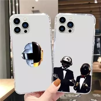 Daft Punk Phone Case For iPhone 15 12 Mini 13 14 Pro XS Max X 11pro Max SE XR Transparent Shell iPhone14