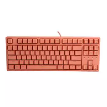 Daidai Computer Keyboard Wired Mechanical Red Shaft 87Keys STK130 for Game OfficePeach