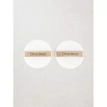 Daiso Olive Deco Flocking Round Puff 2 шт.
