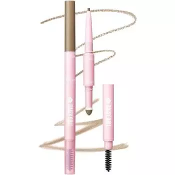 DAISY DOLL by MARY QUANT Browliner BR-04 Ash Brown 0.4g 3WAY Pencil x Powder x Brush