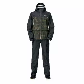 Daiwa Дождевик Rain Max съемный дождевик зеленый камуфляж WM DR-30009