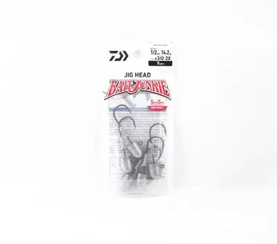 Daiwa Jig Head Bait Junkie 1/2 унции 5 штук в упаковке, размер крючка 3/0 (3756)