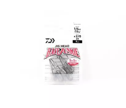 Daiwa Jig Head Bait Junkie 1/4 oz 5 per pack Hook Size 2/0 (3619)