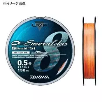 Daiwa Леска PE UVF Emeraldas 8 Braid + Si 150 м 0,6 13 фунтов Оранжевый 891998