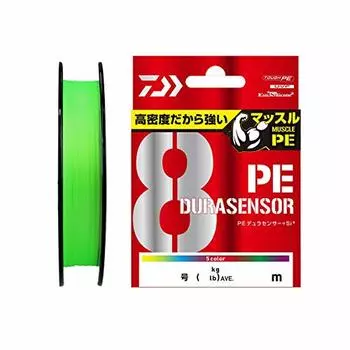 Daiwa PE Line UVF PE Dura Sensor x 8 + Si2, No. 1.5, 328.1 Yards (300 m), Lime Green