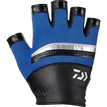 Daiwa Перчатки Nano Front R Mesh Cool Gloves 5 Cut Blue Black M DG-3121