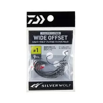 DAIWA Silver Wolf Hook SS Wide Offset 9 Pieces #2