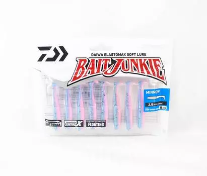 Daiwa Soft Lure Bait Junkie Minnow 2,5 дюйма, 8 шт. в упаковке BP Iwashi Glo (2910)