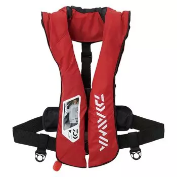 DAIWA Washable Life Jacket (Shoulder Type Manual/Automatic Inflatable) Red Free DF-2021