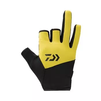 DAIWA Windproof Gloves 3 Cut DG-8922W Yellow XL