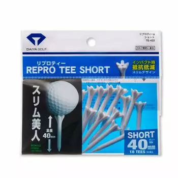 DAIYA GOLF Golf Tee Repro Tee Short Unisex White Right-handed TE-433