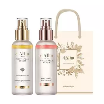 Dalba White Truffle First Spray Serum 100 мл + White Truffle Vital Spray Serum 100 мл + Подарочный пакет, 1 набор