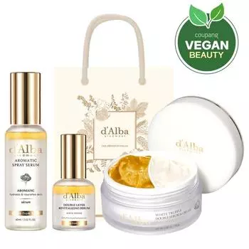Dalva White Truffle First Aromatic Spray Serum 60 мл + Двухслойная восстанавливающая сыворотка 30 мл + Двойная сыворотка и крем 70 г + Подарочный пакет