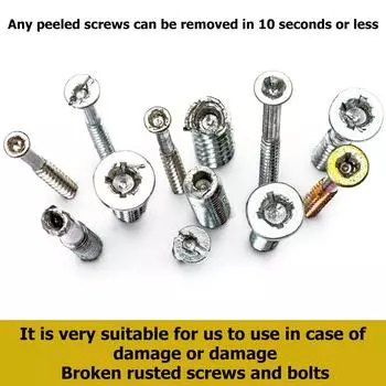 Damaged Screw Extractor Drill Bit Set 1/4 Inch Hex Shank Damaged Bolt Screw Stud Extractor Extractor