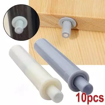 Dampers 10pcs Cabinet Door Catch with Noise Reduction & Push to Open System for Use in Cupboards Drawers & Cabinets белый