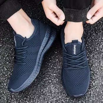 Damyuan Mesh Breathable Men Casual Sneakers Lace-up Vulcanized Shoes Plus Size Gym Walking Athletic Sport Footwear Zapatos 40