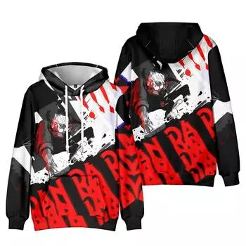 DAN DA DAN Аниме Толстовка с капюшоном Tie Dye Толстовка уличная мультяшный принт с капюшоном Толстовка для мужчин и женщин Косплей Спортивные пуловеры XS чёрный