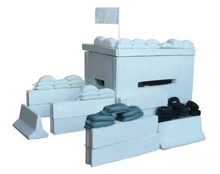 Dan Models Checkpoint Set Diorama Building Assembly Kit DAN35339 1/35 серый