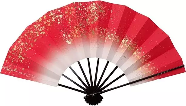 Dance 9 5 black painted for dancing fan, Galaxy, red, cm, minutes, bones, красный