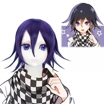 Danganronpa V3: Killing Harmony Ouma Kokichi, парик для косплея, мужской парик для мальчиков, короткие волосы, аниме-парик, парик монокума для рождественской вечеринки