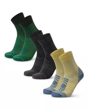 DANISH ENDURANCE Merino Wool Light Crew Socks and 1 1 1 [Antibacterial, Breathable, Anti-Bruise, Summer, Outdoor, Mountaineering, Hiking, Trekking,