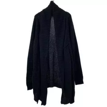 Danke Schon wool blend Long sleeve knit cardigan F black Women Used