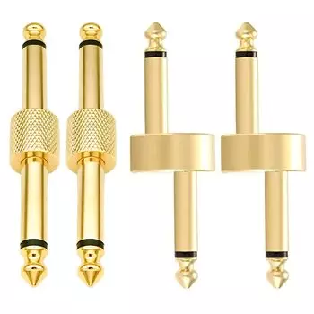 DanYun Effector Connection Plug Crank Set of 4 Patch Cable Made from Pitch Cables Made from Pitch Cables Made from Pitch Cables For High Transmission Efficiency Shield for Guitar Effector Pedal Connection Shield