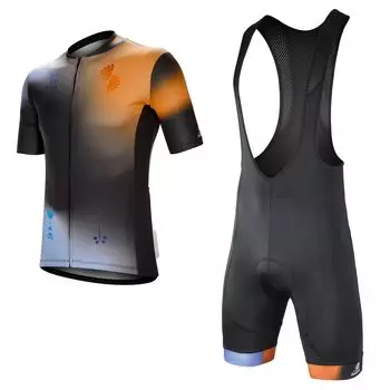 Darevie Cycling Jersey Short Summer Cycling Jersey Set with Big Padded Cycling Wear for Road and Elastic Men s Set, Sleeves, Pants, Bikes, серый