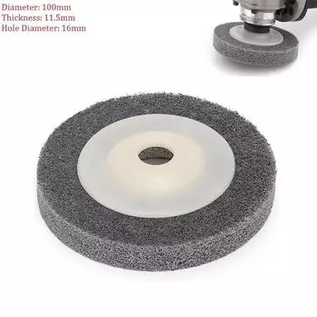 Dark Gray Nylon Fiber Polishing Buffing Wheel Disc Pad For Metal Wood 100mm/ 4