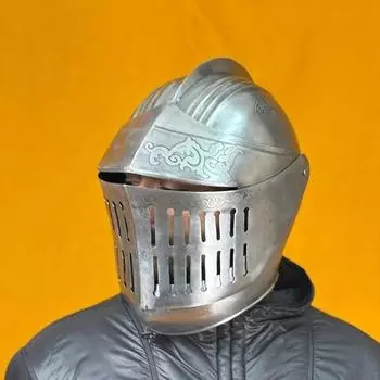 Dark Soul Унисекс Воин Стальной Шлем Элегантные Средневековые Доспехи для LARP, Косплей Реконструкции Ручной Работы