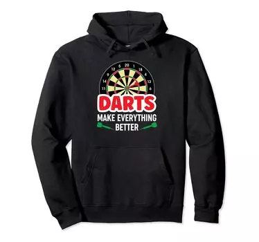 Darts make every dart board and arrow design hoodie better. чёрный