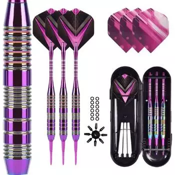 Дартс с пластиковым наконечником для электронного дартса Softdarts Дартс Дартс с 21 граммом Профессиональные Softdarts Dart Arrow фиолетовый