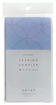 DARUMA Sashiko Sampler Оригинальная ткань Темно-синий цвет (Семь Сокровищ)