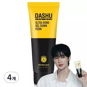 Dashu for Men Ultra Bond Gel Down Perm Set for Smooth Hair, 150ml, 4 pcs.