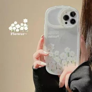 Dasiy белый цветок Ins милый мультфильм противоударный чехол для телефона для Iphone 11 12 Promax 13 14 Pro Max Plus силиконовый мягкий чехол Капа For iphone 13