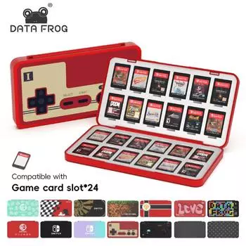 Data Frog 24 в 1 защитный чехол для игровой карты держатель для Nintendo Switch/lite/oled жесткий корпус коробка для хранения игровых карт аксессуары красный